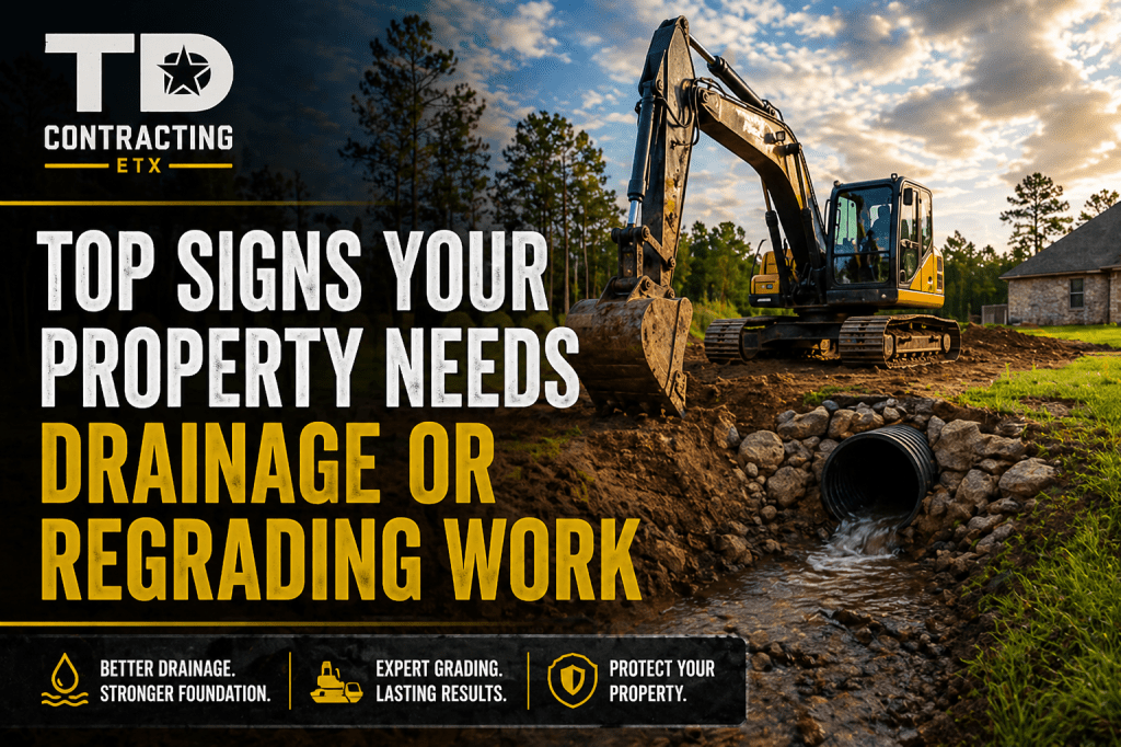 Top Signs Your Property Needs Drainage or Regrading&nbsp;Work