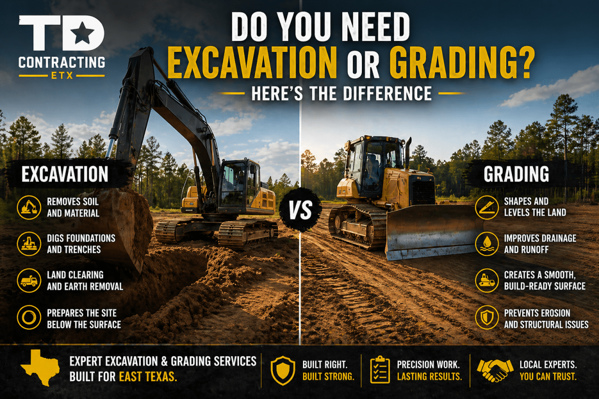 Do You Need Excavation or Grading? Here’s the&nbsp;Difference